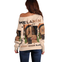 Melanin Every Shade Slays Off Shoulder Sweater African Women