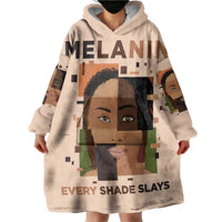 Melanin Every Shade Slays Wearable Blanket Hoodie African Women