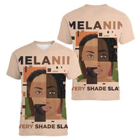 Melanin Every Shade Slays Women V-Neck T-Shirt African Women