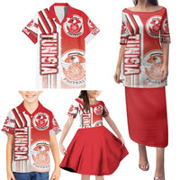 Tunisia Football Family Matching Puletasi and Hawaiian Shirt Eagles of Carthage Soccer - Road To Champion