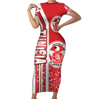 Tunisia Football Family Matching Short Sleeve Bodycon Dress and Hawaiian Shirt Eagles of Carthage Soccer - Road To Champion