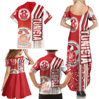 Tunisia Football Family Matching Summer Maxi Dress and Hawaiian Shirt Eagles of Carthage Soccer - Road To Champion