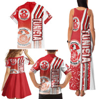 Tunisia Football Family Matching Tank Maxi Dress and Hawaiian Shirt Eagles of Carthage Soccer - Road To Champion