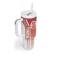 Tunisia Football Tumbler With Handle Eagles of Carthage Soccer - Road To Champion