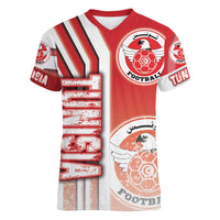 Tunisia Football Women V-Neck T-Shirt Eagles of Carthage Soccer - Road To Champion