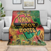 African Map Graffiti Blanket Know You Roots