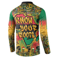 African Map Graffiti Button Sweatshirt Know You Roots - Wonder Print Shop
