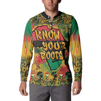 African Map Graffiti Button Sweatshirt Know You Roots - Wonder Print Shop