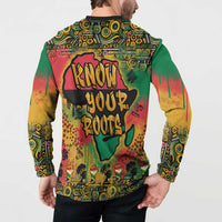 African Map Graffiti Button Sweatshirt Know You Roots - Wonder Print Shop