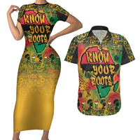 African Map Graffiti Couples Matching Short Sleeve Bodycon Dress and Hawaiian Shirt Know You Roots - Wonder Print Shop