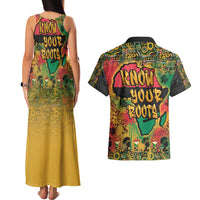 African Map Graffiti Couples Matching Tank Maxi Dress and Hawaiian Shirt Know You Roots - Wonder Print Shop