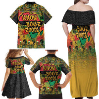 African Map Graffiti Family Matching Off Shoulder Maxi Dress and Hawaiian Shirt Know You Roots - Wonder Print Shop