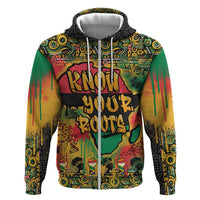 African Map Graffiti Hoodie Know You Roots - Wonder Print Shop