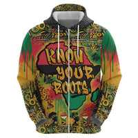 African Map Graffiti Hoodie Know You Roots - Wonder Print Shop