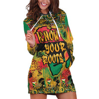 African Map Graffiti Hoodie Dress Know You Roots - Wonder Print Shop