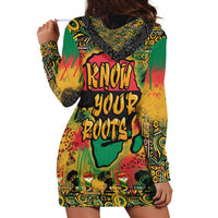 African Map Graffiti Hoodie Dress Know You Roots - Wonder Print Shop