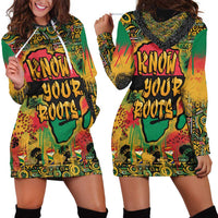 African Map Graffiti Hoodie Dress Know You Roots - Wonder Print Shop