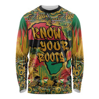 African Map Graffiti Long Sleeve Shirt Know You Roots - Wonder Print Shop