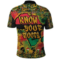 African Map Graffiti Polo Shirt Know You Roots - Wonder Print Shop