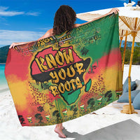 African Map Graffiti Sarong Know You Roots - Wonder Print Shop