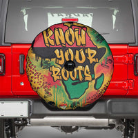 African Map Graffiti Spare Tire Cover Know You Roots - Wonder Print Shop