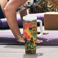 African Map Graffiti Tumbler With Handle Know You Roots - Wonder Print Shop