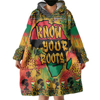 African Map Graffiti Wearable Blanket Hoodie Know You Roots - Wonder Print Shop