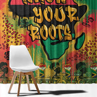 African Map Graffiti Window Curtain Know You Roots - Wonder Print Shop