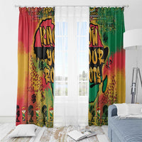 African Map Graffiti Window Curtain Know You Roots - Wonder Print Shop