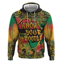 African Map Graffiti Zip Hoodie Know You Roots - Wonder Print Shop