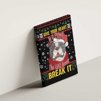 Give Your Heart Pitbull Dog Canvas Wall Art The Will Never Break It - Wonder Print Shop