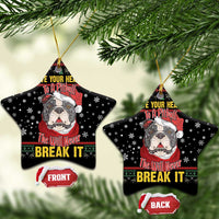 Give Your Heart Pitbull Dog Ceramic Ornament The Will Never Break It - Wonder Print Shop