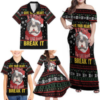 Give Your Heart Pitbull Dog Family Matching Off Shoulder Maxi Dress and Hawaiian Shirt The Will Never Break It - Wonder Print Shop