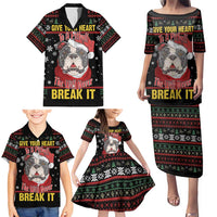 Give Your Heart Pitbull Dog Family Matching Puletasi and Hawaiian Shirt The Will Never Break It - Wonder Print Shop