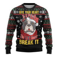 Give Your Heart Pitbull Dog Ugly Christmas Sweater The Will Never Break It - Wonder Print Shop
