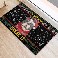 Give Your Heart Pitbull Dog Rubber Doormat The Will Never Break It - Wonder Print Shop