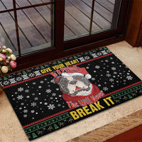Give Your Heart Pitbull Dog Rubber Doormat The Will Never Break It - Wonder Print Shop