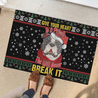 Give Your Heart Pitbull Dog Rubber Doormat The Will Never Break It - Wonder Print Shop