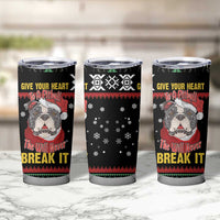 Give Your Heart Pitbull Dog Tumbler Cup The Will Never Break It - Wonder Print Shop