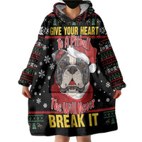 Give Your Heart Pitbull Dog Wearable Blanket Hoodie The Will Never Break It - Wonder Print Shop