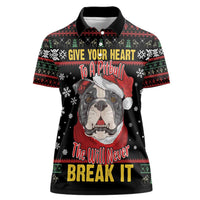 Give Your Heart Pitbull Dog Women Polo Shirt The Will Never Break It - Wonder Print Shop