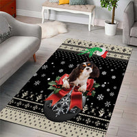 Cavalier King Charles Spaniel Xmas Ball Area Rug Christmas Dog Lovers - Wonder Print Shop