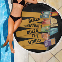 Black Creativity Rules The World Beach Blanket African Creativity - Wonder Print Shop
