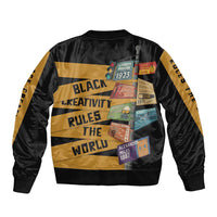 Black Creativity Rules The World Bomber Jacket African Creativity - Wonder Print Shop