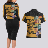 Black Creativity Rules The World Couples Matching Long Sleeve Bodycon Dress and Hawaiian Shirt African Creativity - Wonder Print Shop