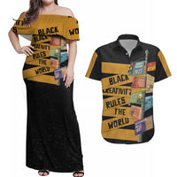 Black Creativity Rules The World Couples Matching Off Shoulder Maxi Dress and Hawaiian Shirt African Creativity - Wonder Print Shop