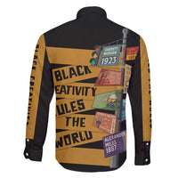 Black Creativity Rules The World Family Matching Off Shoulder Maxi Dress and Hawaiian Shirt African Creativity - Wonder Print Shop