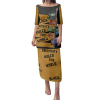 Black Creativity Rules The World Family Matching Puletasi and Hawaiian Shirt African Creativity - Wonder Print Shop