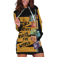 Black Creativity Rules The World Hoodie Dress African Creativity - Wonder Print Shop