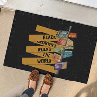 Black Creativity Rules The World Rubber Doormat African Creativity - Wonder Print Shop